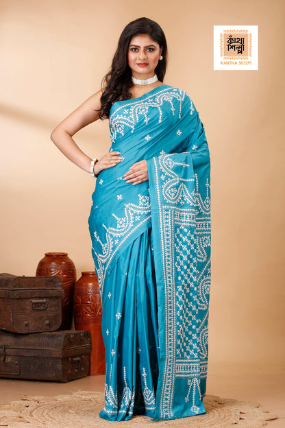 Bangalore Silk Gujrati Stitch Saree SN202522459