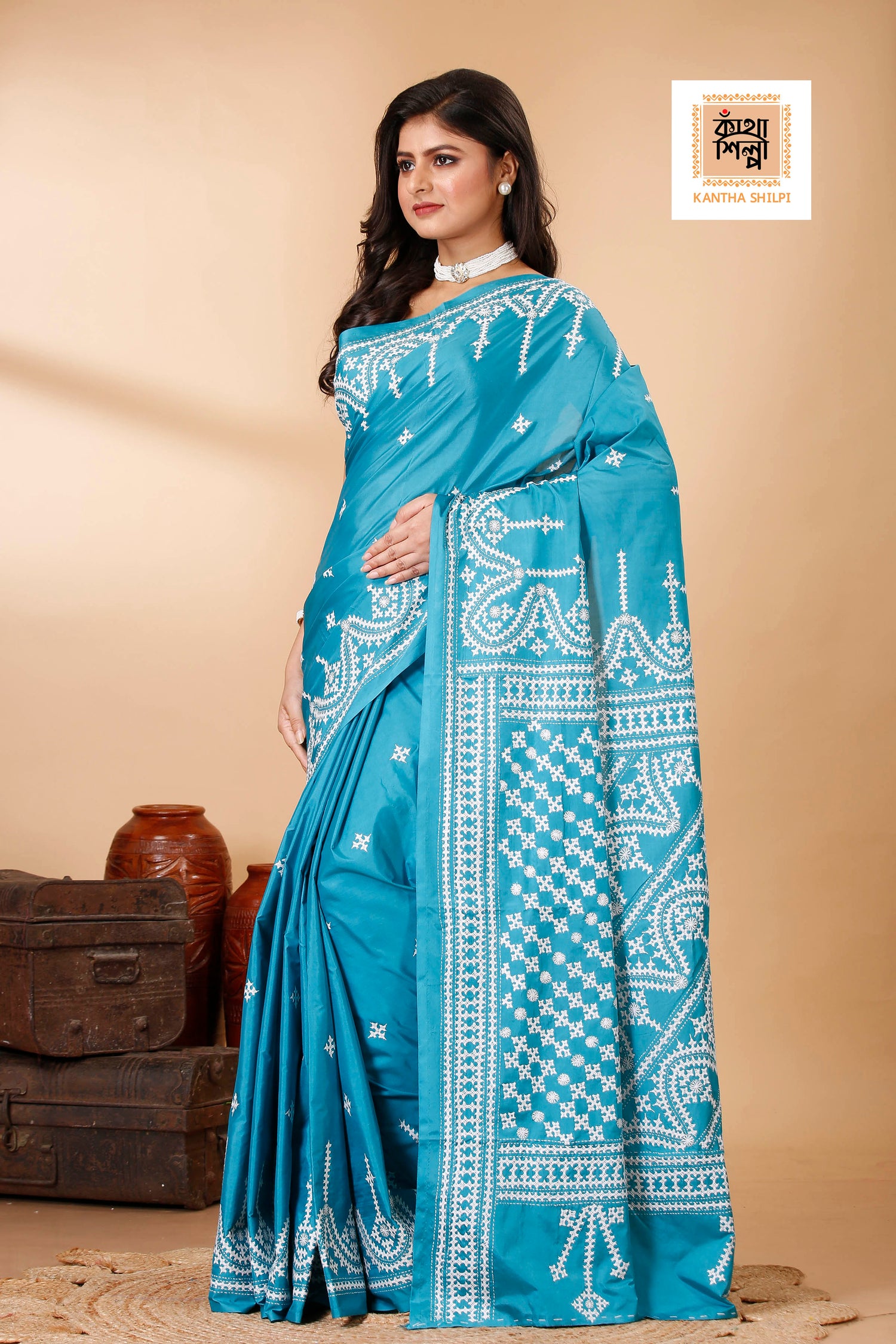 Bangalore Silk Gujrati Stitch Saree SN202522459