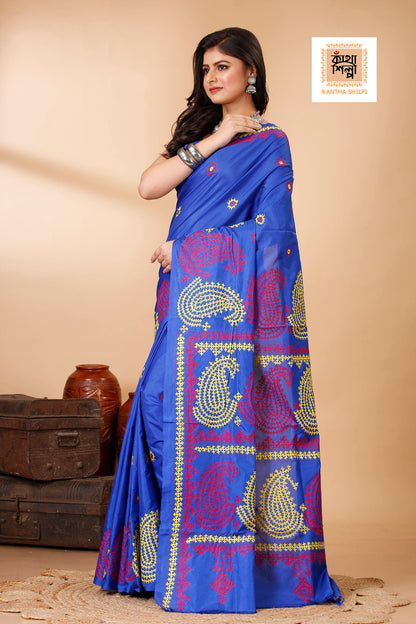 Bangalore Silk Gujrati Stitch Saree SN202522471