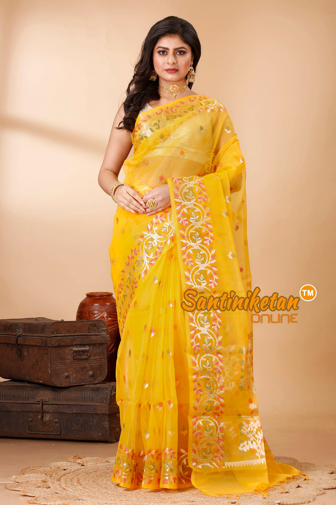 Resham Maslin Jamdani Saree SN202522594
