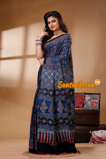Ajrakh Hand Block On Modal Silk SN202522661