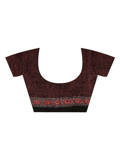 Ajrakh Hand Block On Modal Silk SN202522673