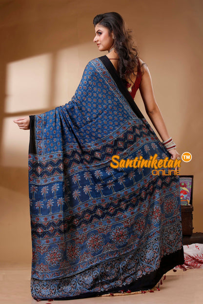 Ajrakh Hand Block On Modal Silk SN202522685