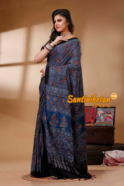Ajrakh Hand Block On Modal Silk SN202522775