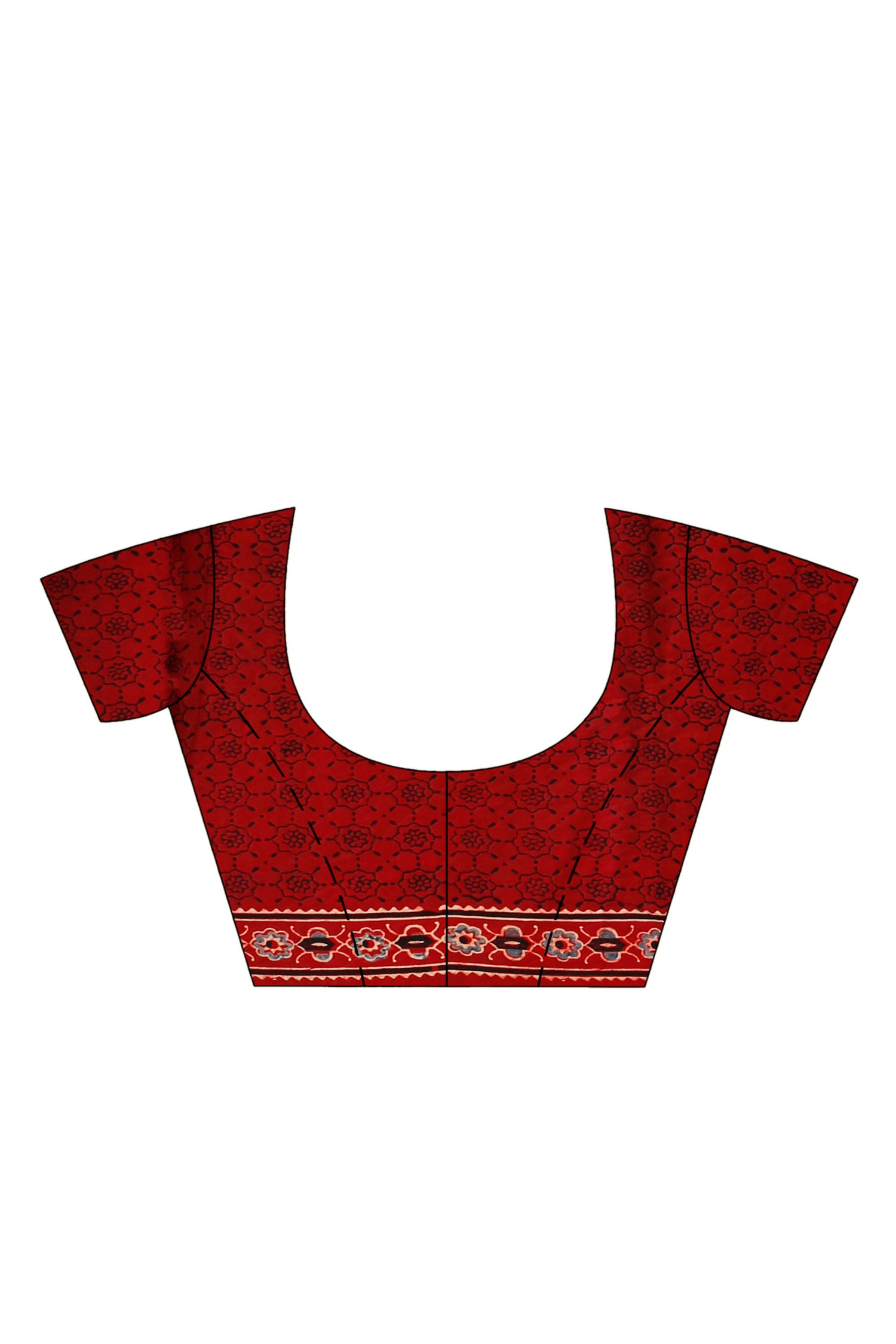 Ajrakh Hand Block On Modal Silk SN202522787