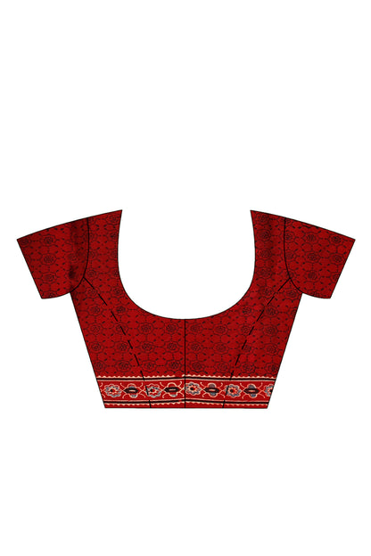 Ajrakh Hand Block On Modal Silk SN202522787