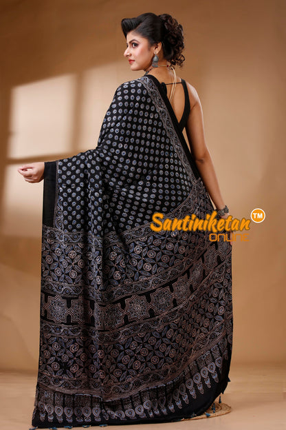 Ajrakh Hand Block On Modal Silk SN202522865