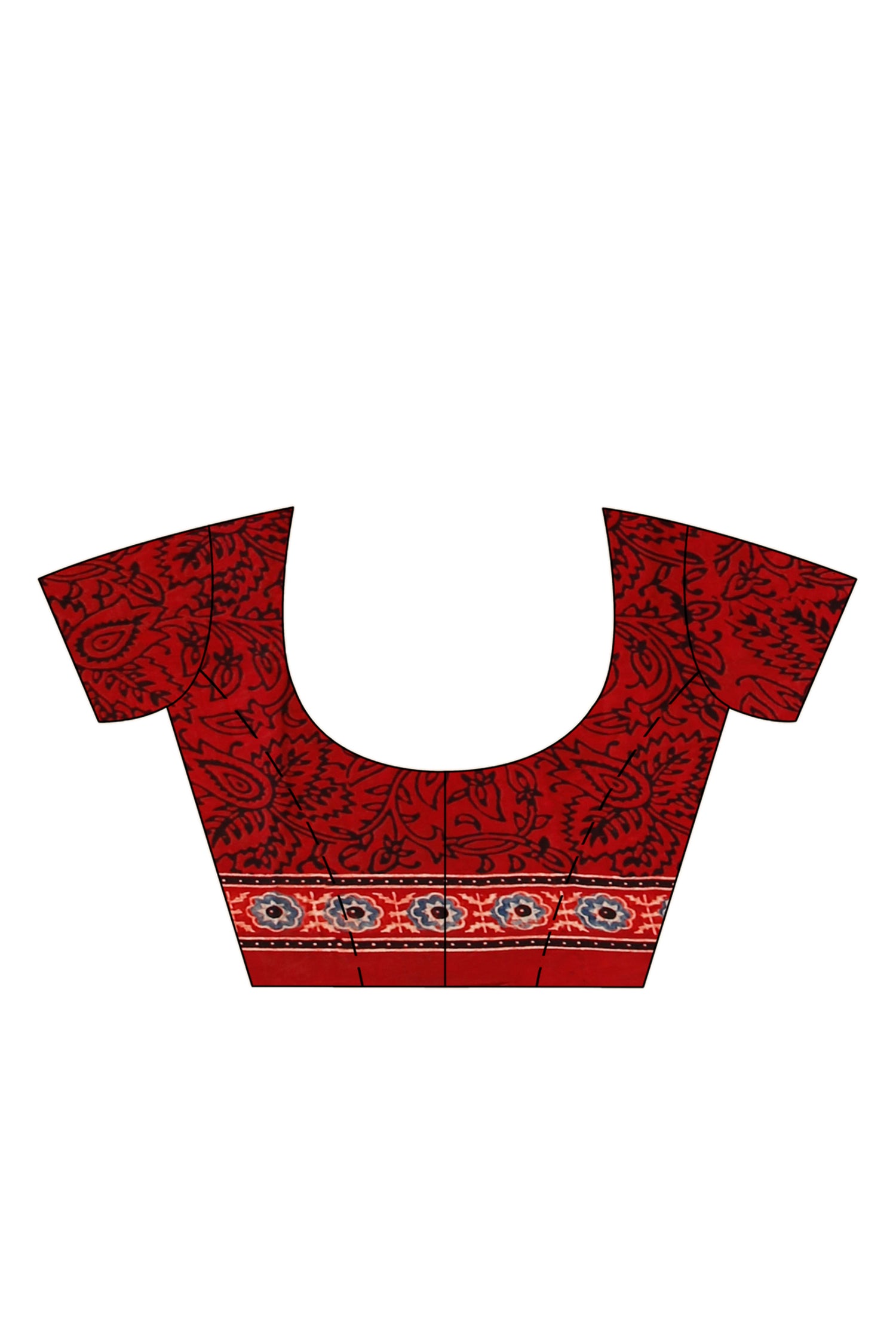 Ajrakh Hand Block On Modal Silk SN202522895