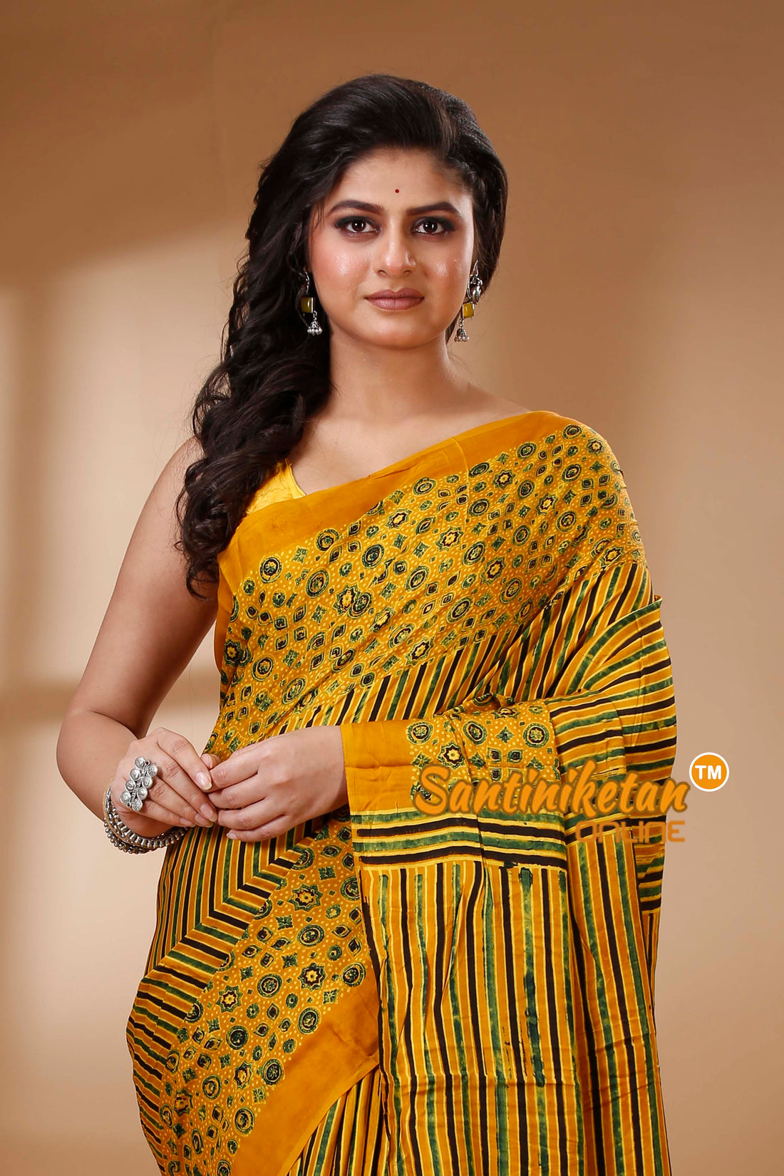 Ajrakh Hand Block On Modal Silk SN202523122