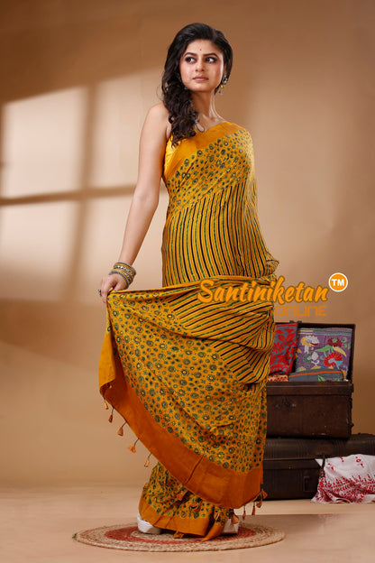 Ajrakh Hand Block On Modal Silk SN202523122
