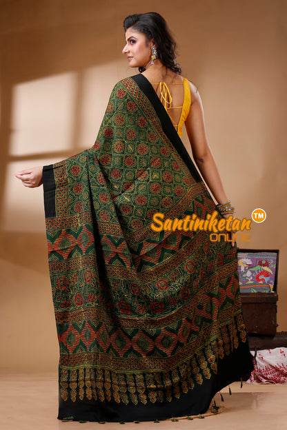 Ajrakh Hand Block On Modal Silk SN202523141