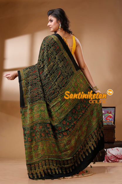 Ajrakh Hand Block On Modal Silk SN202523147