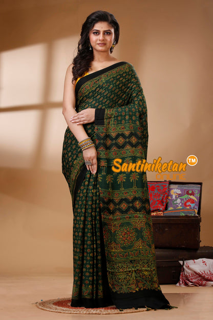 Ajrakh Hand Block On Modal Silk SN202523165