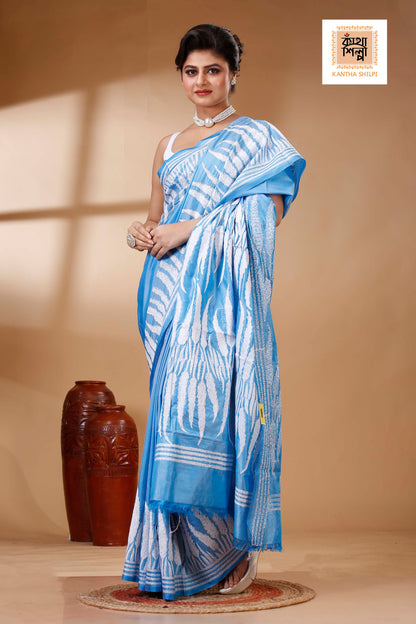 Bangalore Silk Kantha Stitch Saree SN202523267