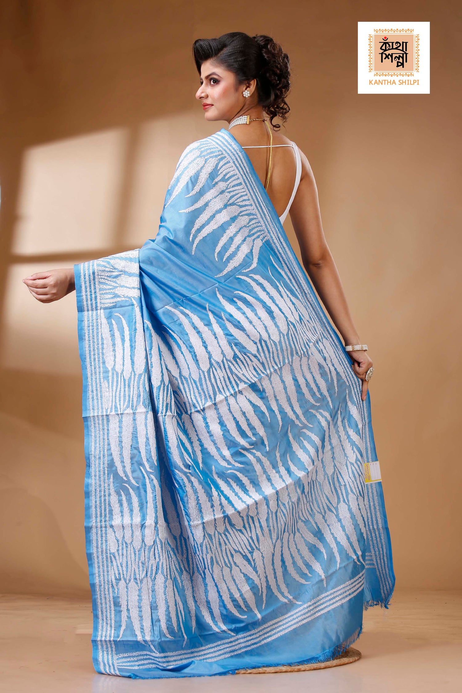 Bangalore Silk Kantha Stitch Saree SN202523267