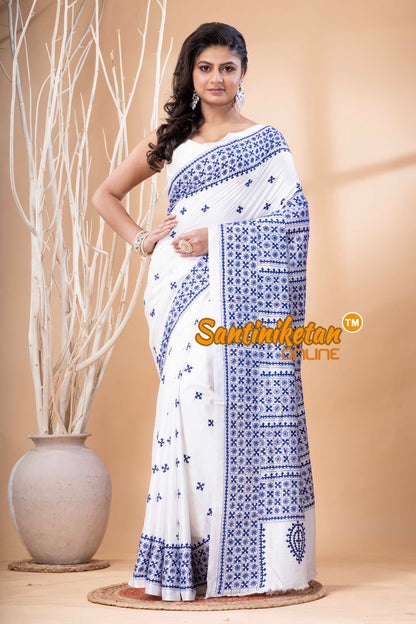 Bangalore Silk Gujrati Stitch Saree SN202523588
