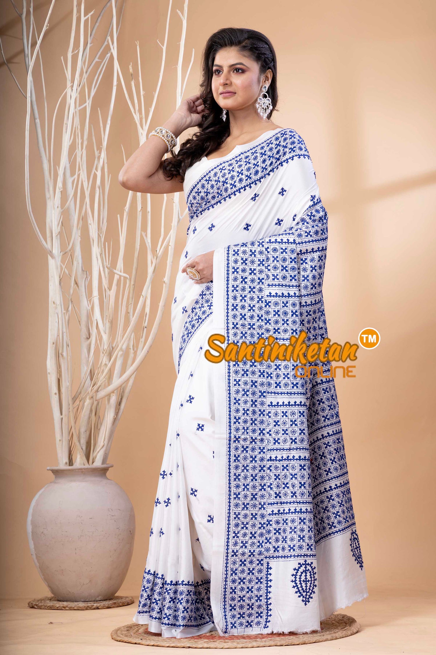 Bangalore Silk Gujrati Stitch Saree SN202523588