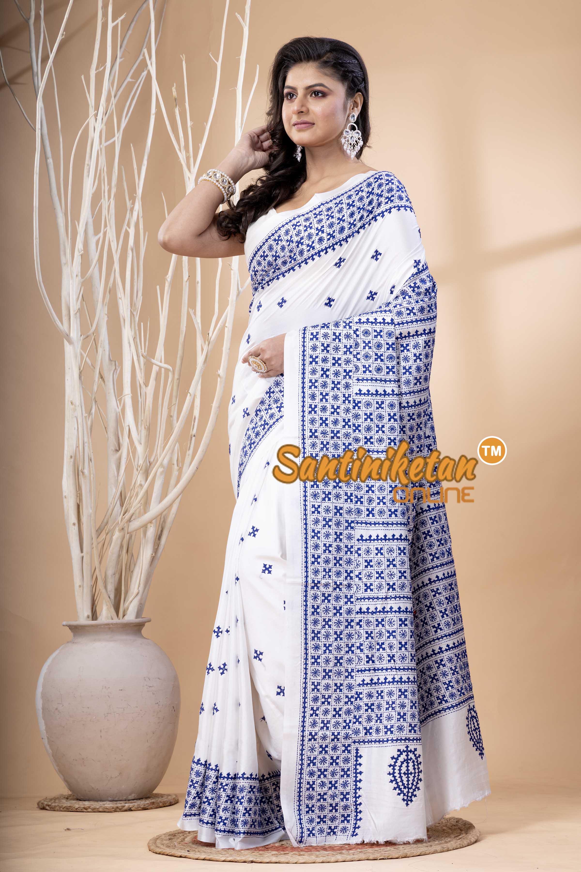 Bangalore Silk Gujrati Stitch Saree SN202523588