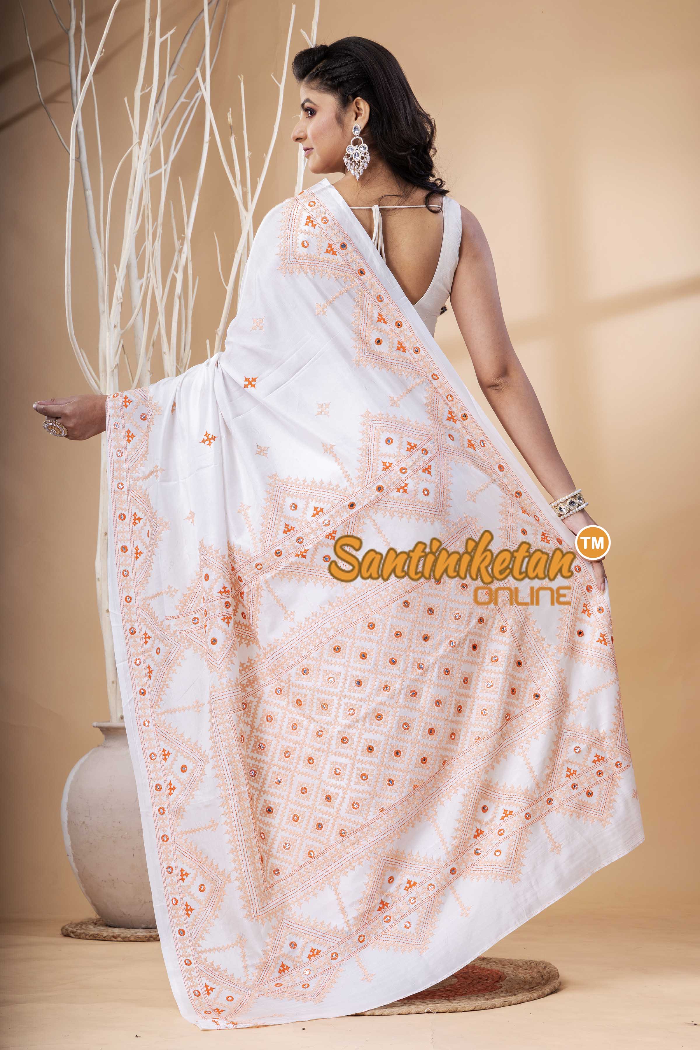Bangalore Silk Gujrati Stitch Saree SN202523618
