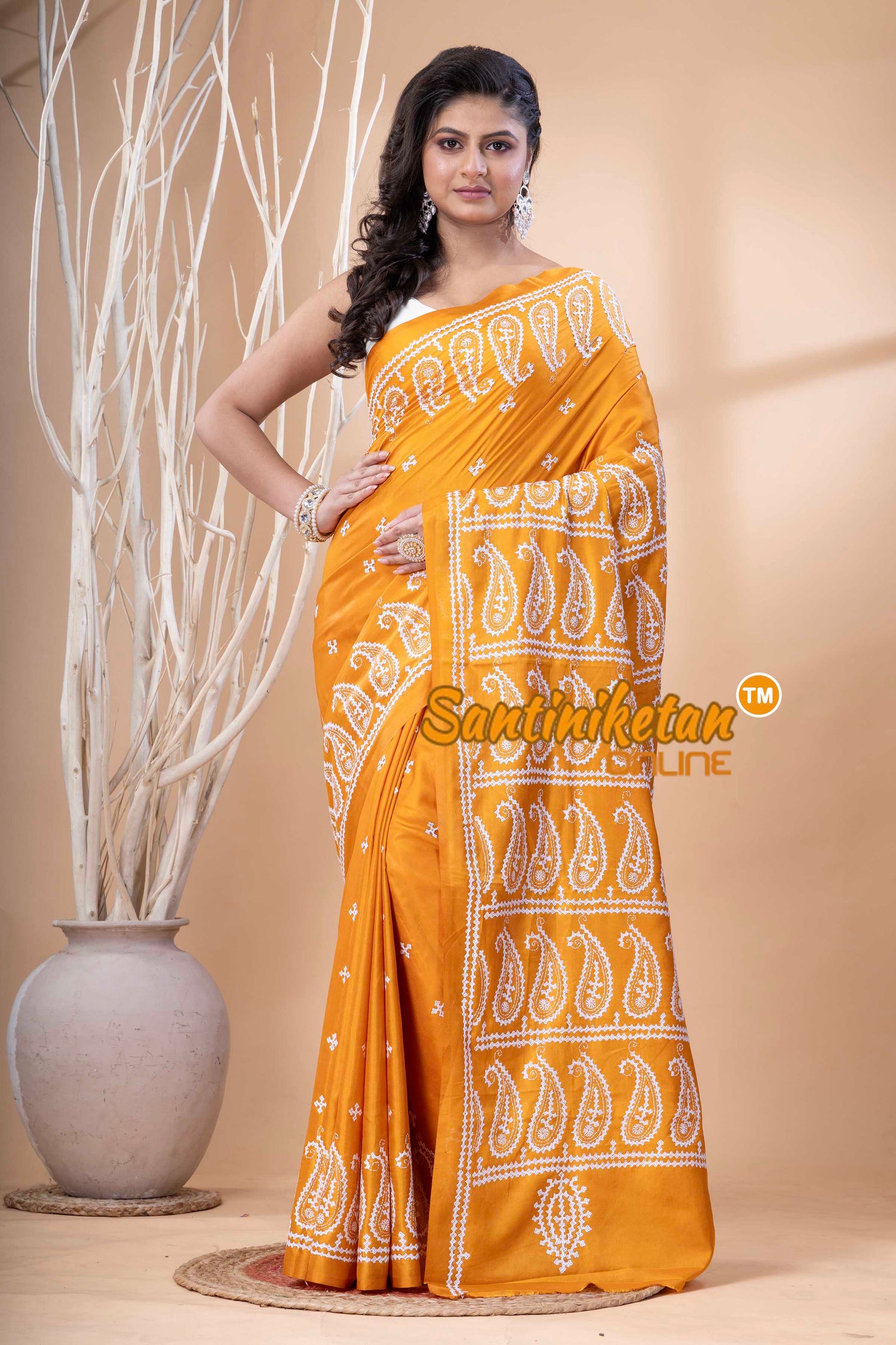 Bangalore Silk Gujrati Stitch Saree SN202523653