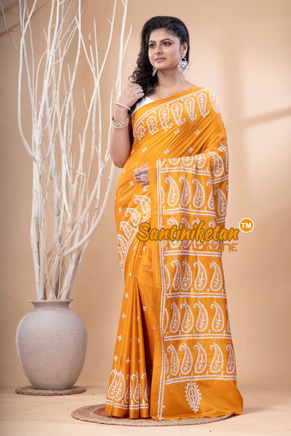 Bangalore Silk Gujrati Stitch Saree SN202523653