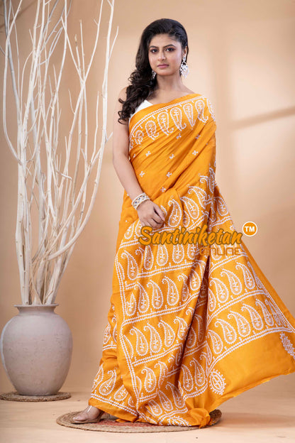 Bangalore Silk Gujrati Stitch Saree SN202523653