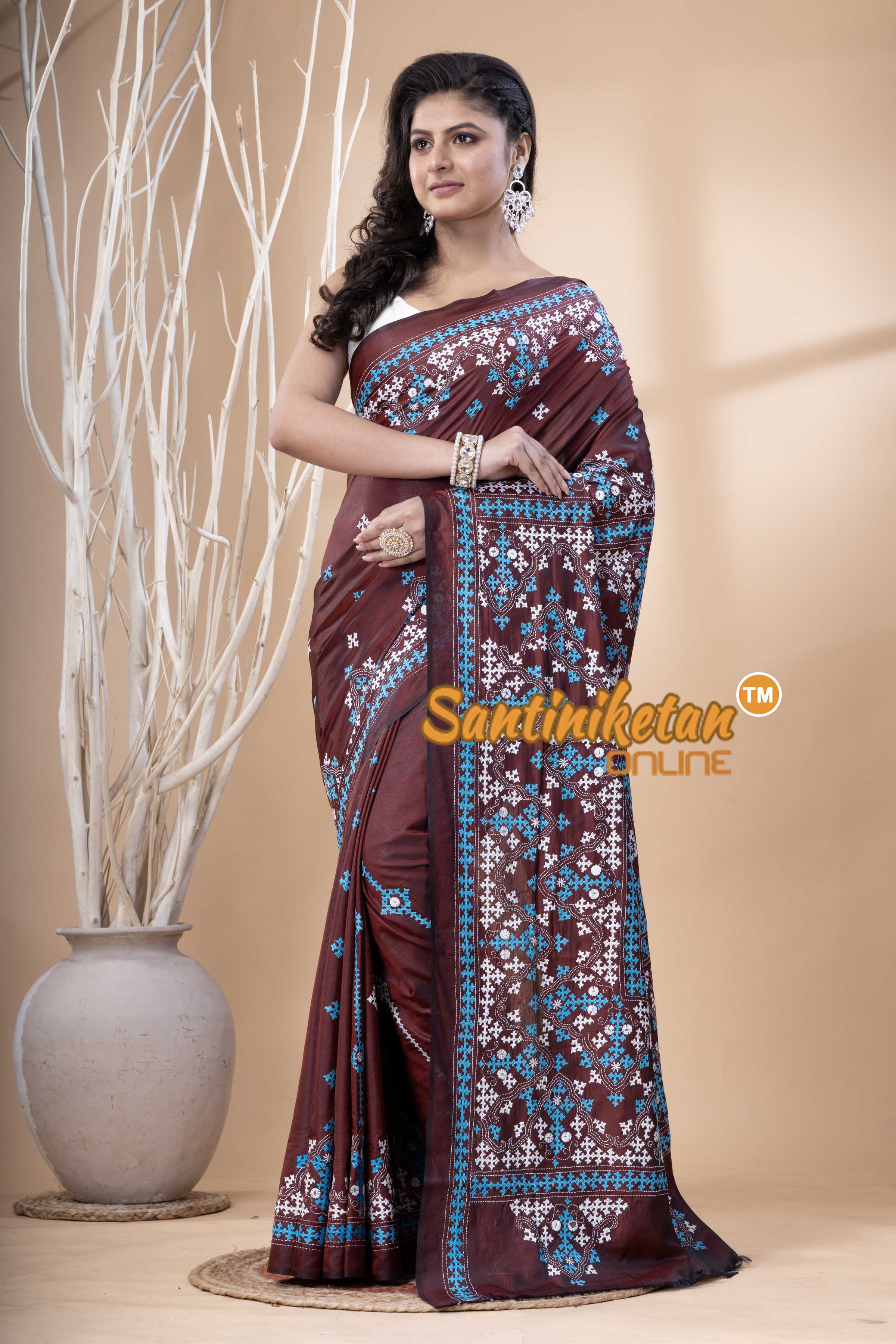 Bangalore Silk Gujrati Stitch Saree SN202523659