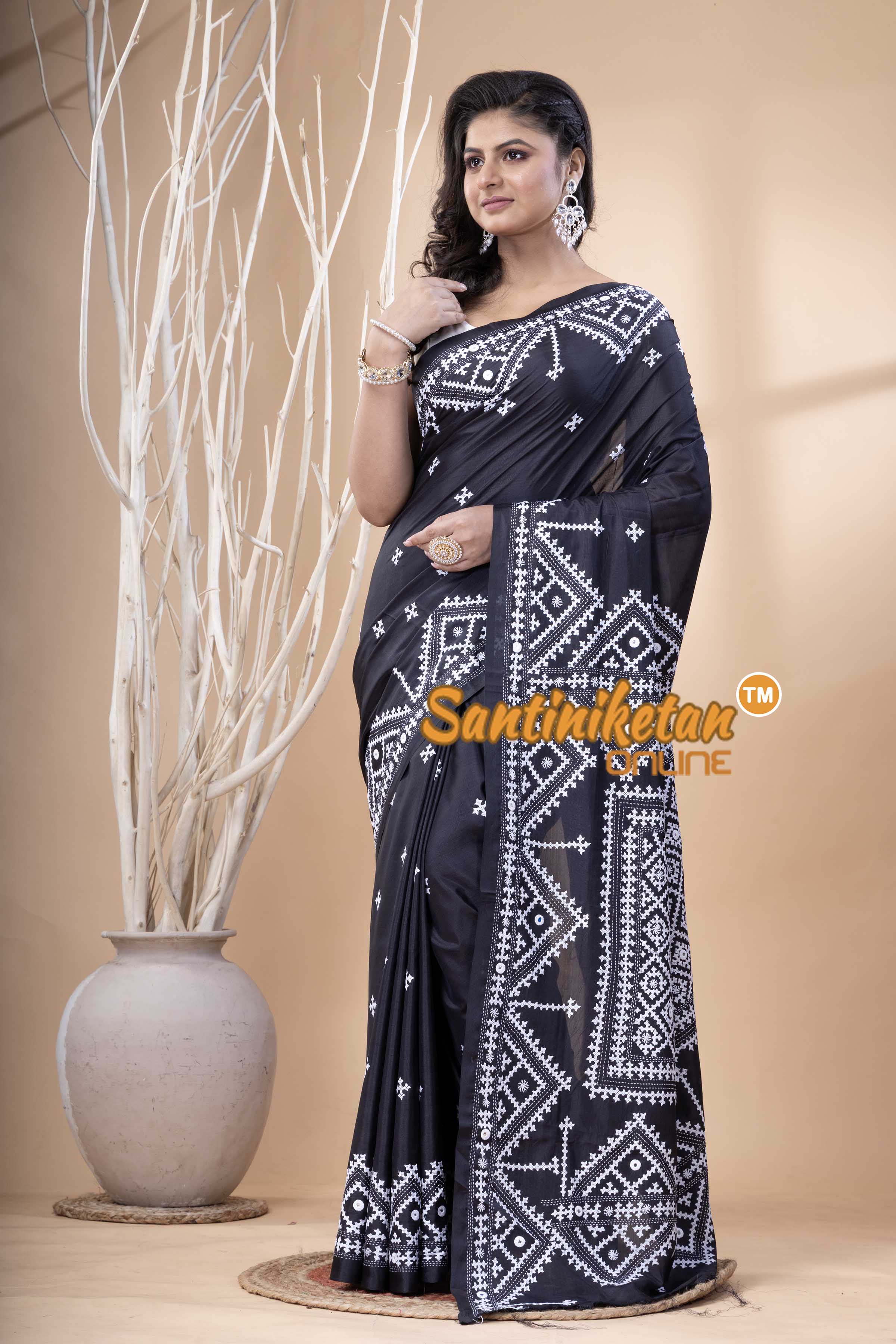 Bangalore Silk Gujrati Stitch Saree SN202523695