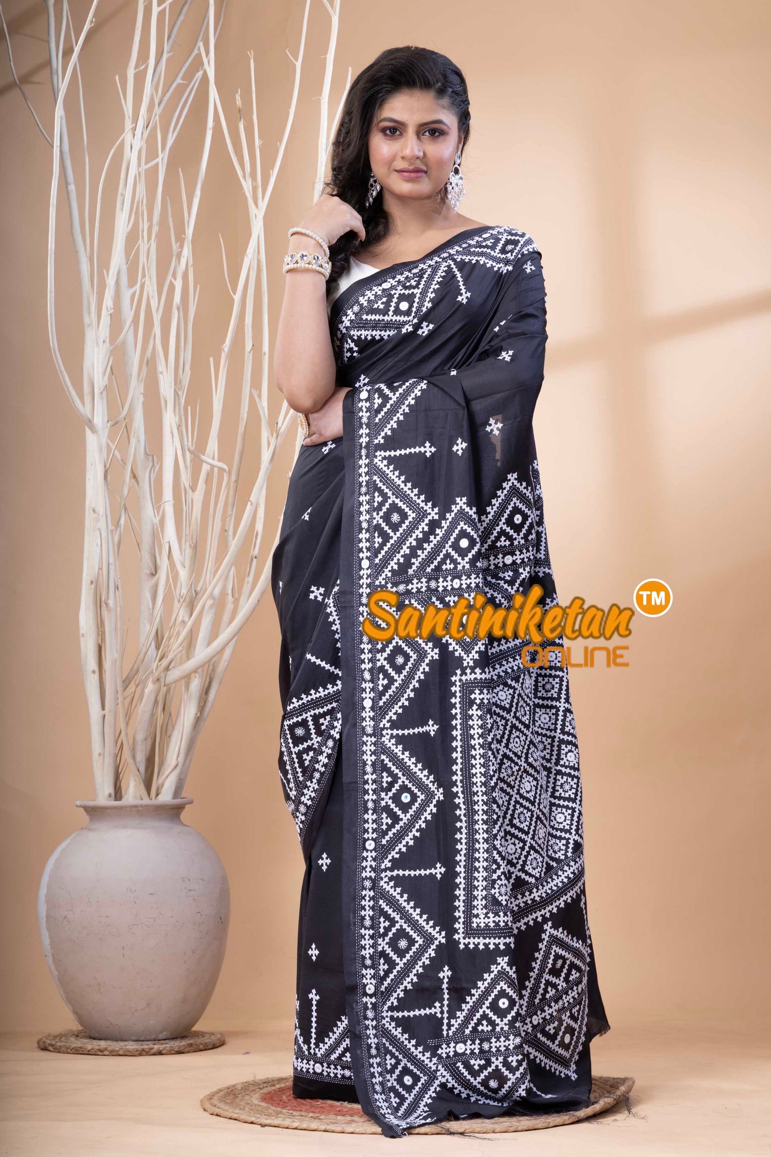 Bangalore Silk Gujrati Stitch Saree SN202523695