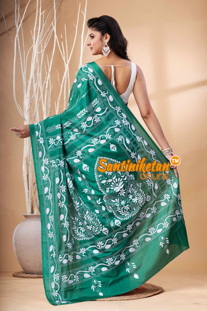 Bangalore Silk Kantha Stitch Saree SN202523731