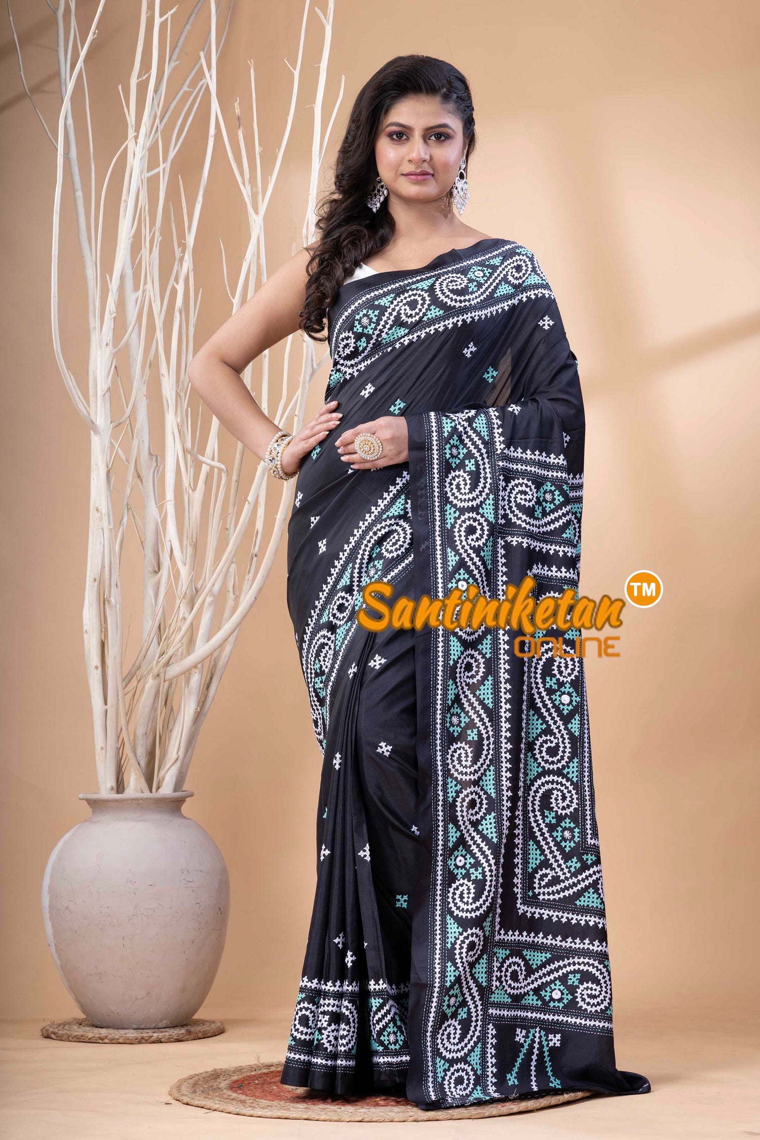 Bangalore Silk Gujrati Stitch Saree SN202523775
