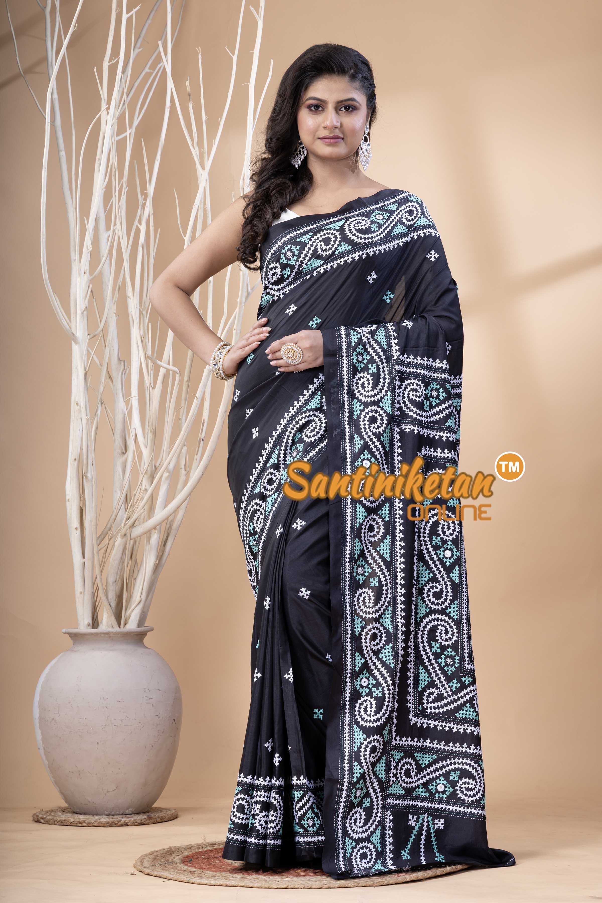 Bangalore Silk Gujrati Stitch Saree SN202523775