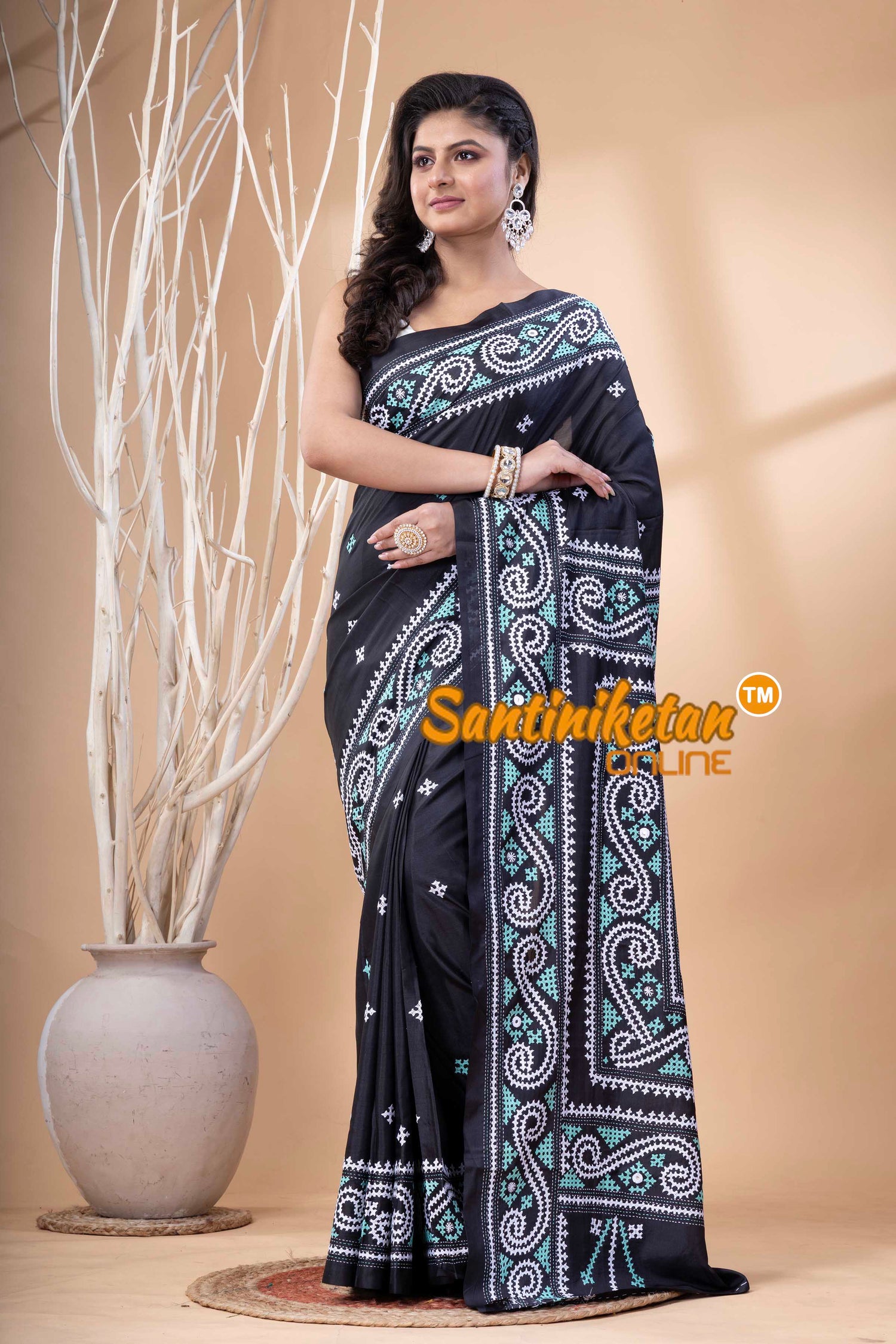 Bangalore Silk Gujrati Stitch Saree SN202523775