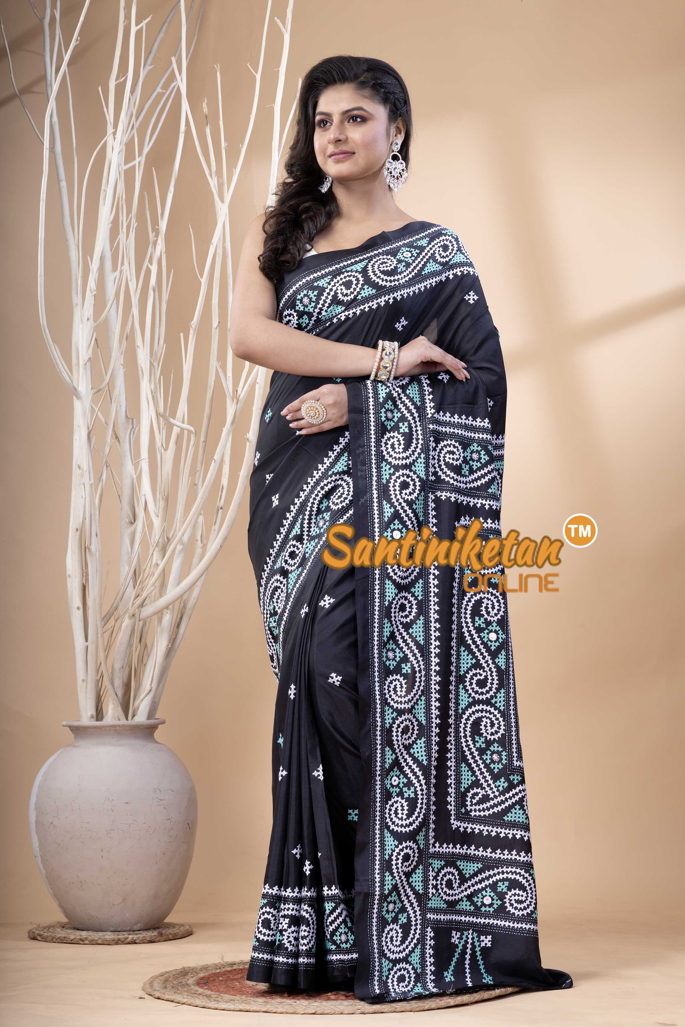 Bangalore Silk Gujrati Stitch Saree SN202523775