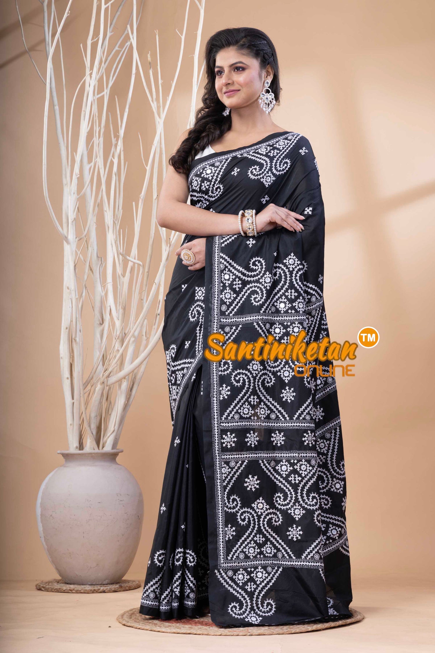 Bangalore Silk Gujrati Stitch Saree SN202523803