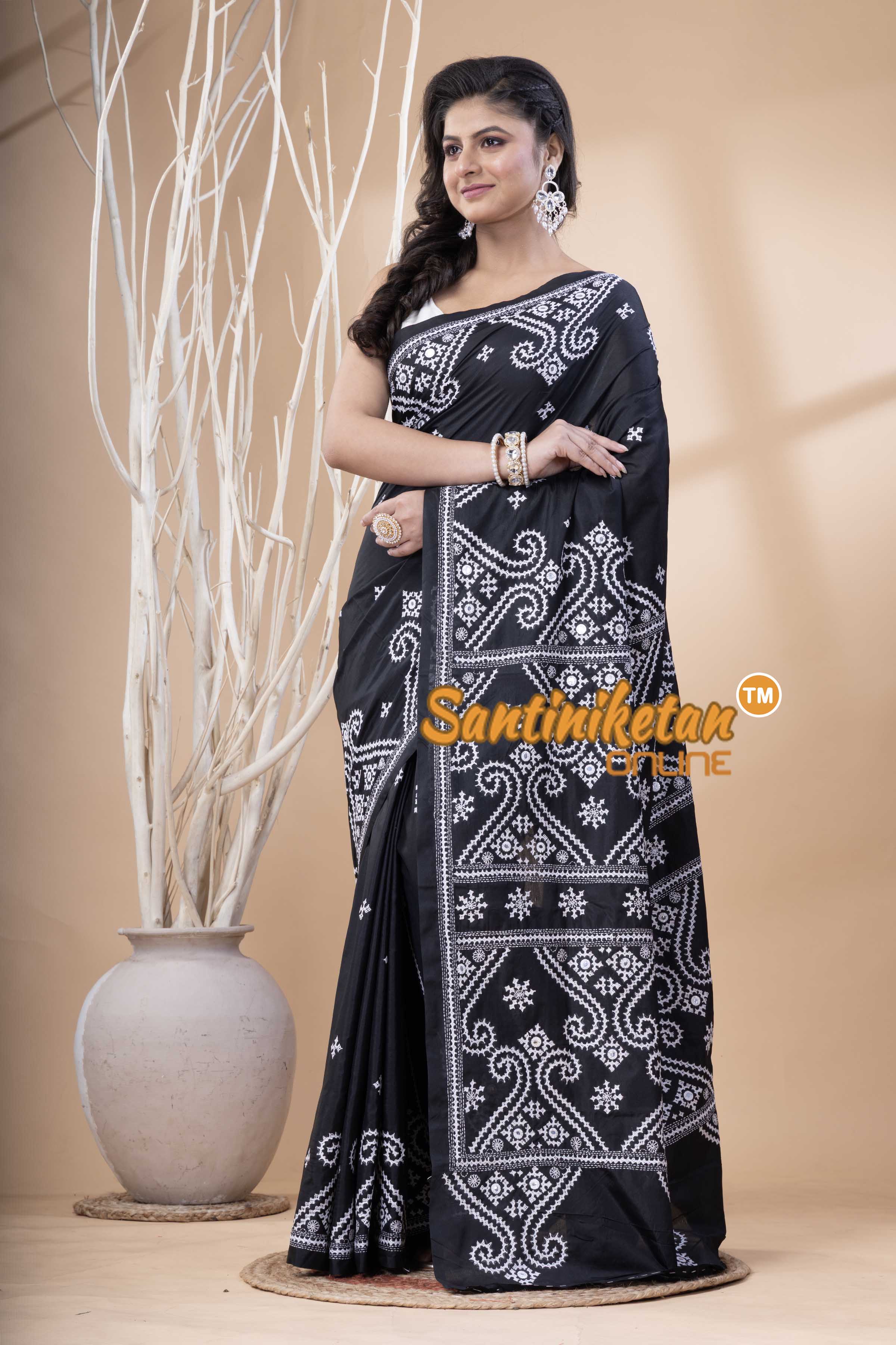 Bangalore Silk Gujrati Stitch Saree SN202523803