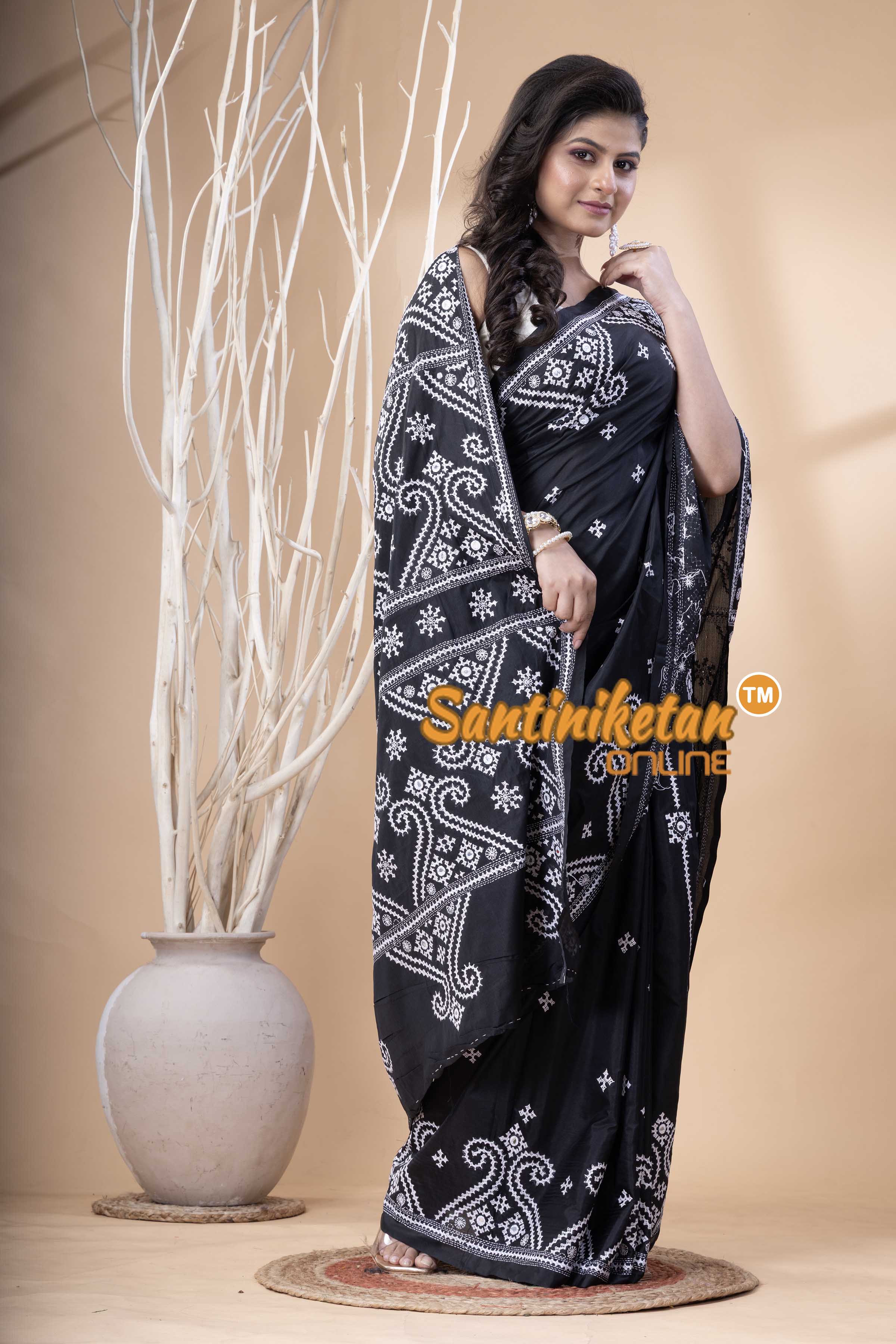 Bangalore Silk Gujrati Stitch Saree SN202523803