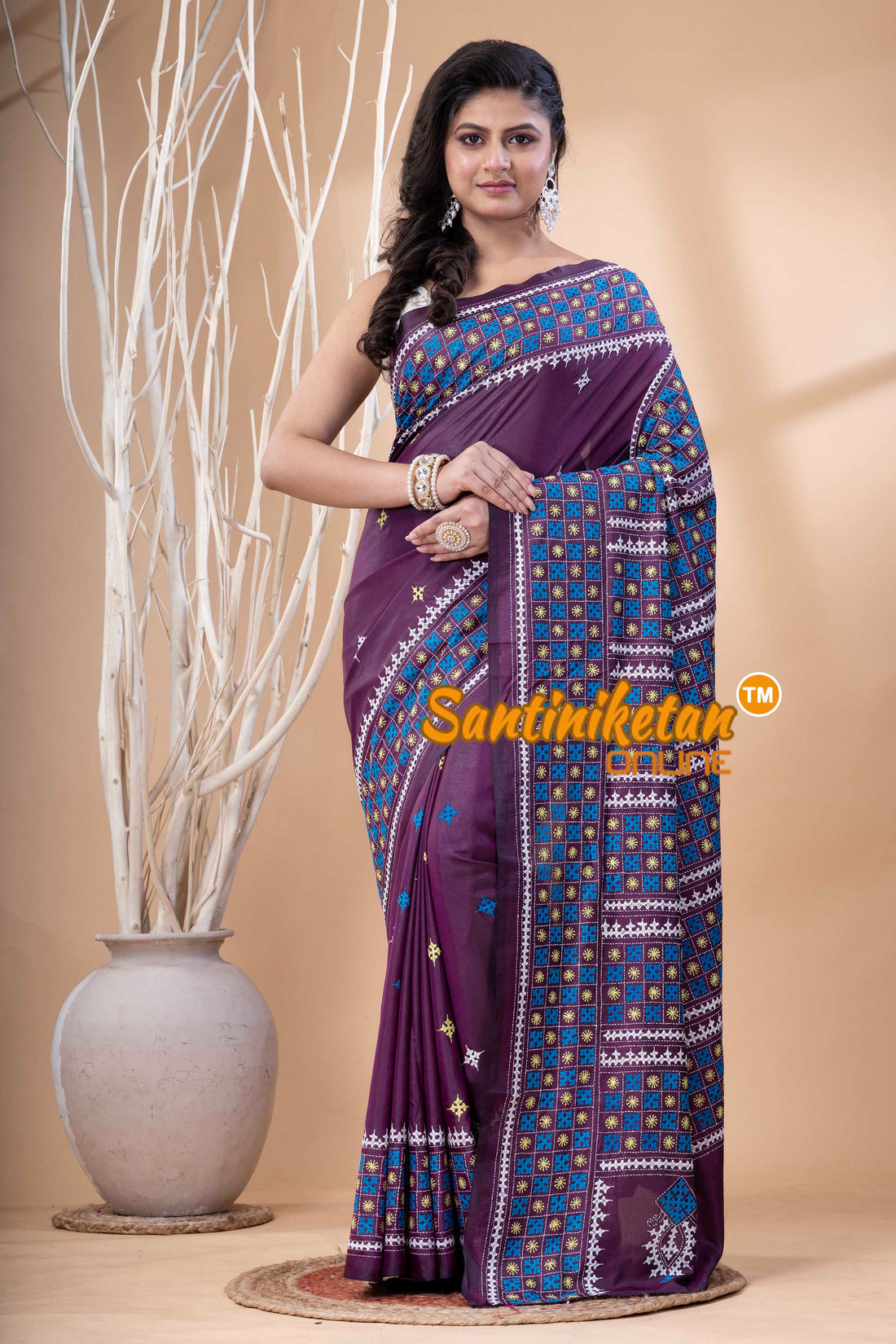 Bangalore Silk Gujrati Stitch Saree SN202523809