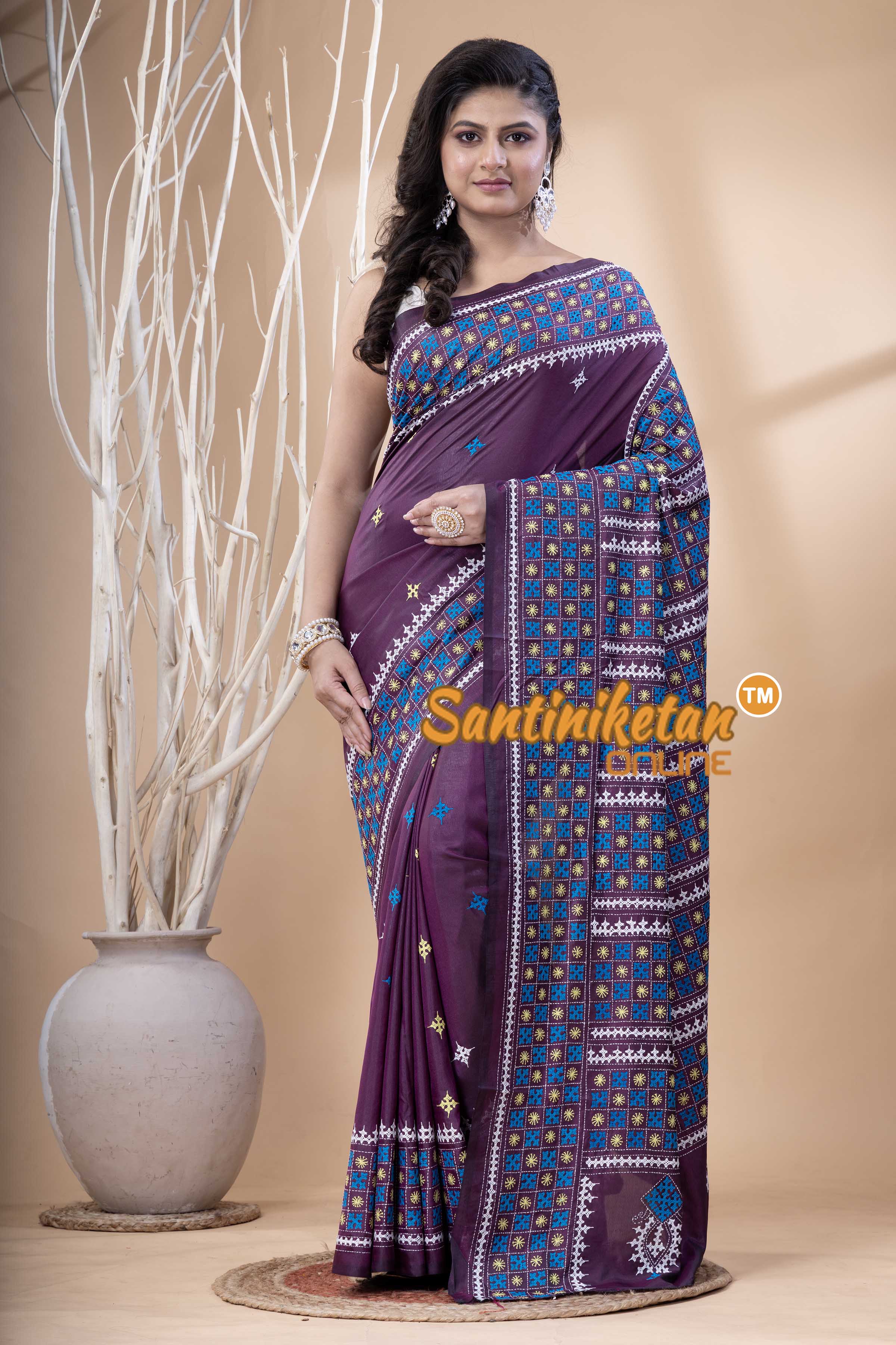 Bangalore Silk Gujrati Stitch Saree SN202523809
