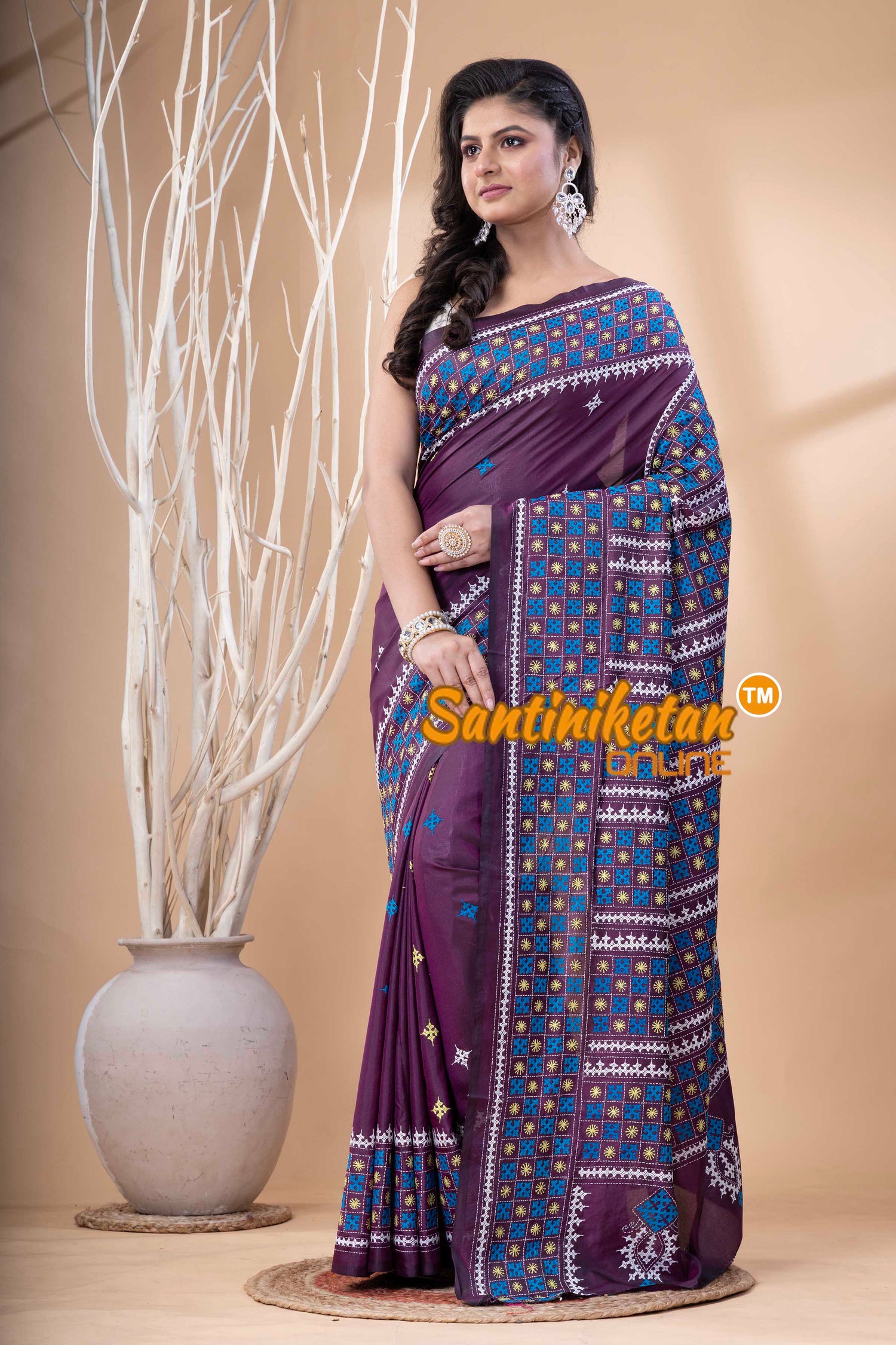 Bangalore Silk Gujrati Stitch Saree SN202523809
