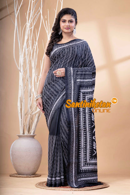 Bangalore Silk Kantha Stitch Saree SN202523833