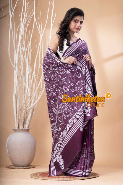 Bangalore Silk Kantha Stitch Saree SN202523839