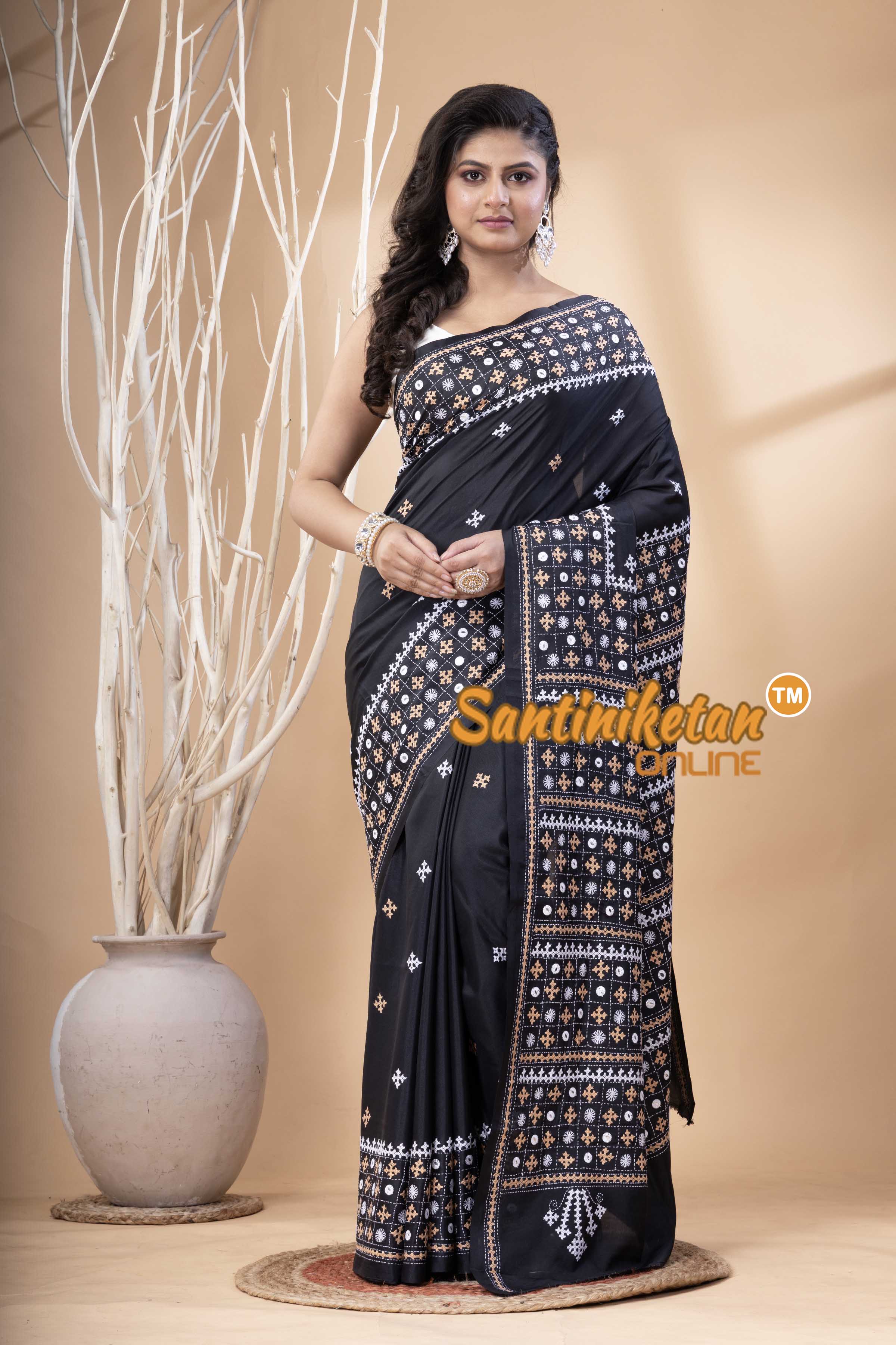 Bangalore Silk Gujrati Stitch Saree SN202523864
