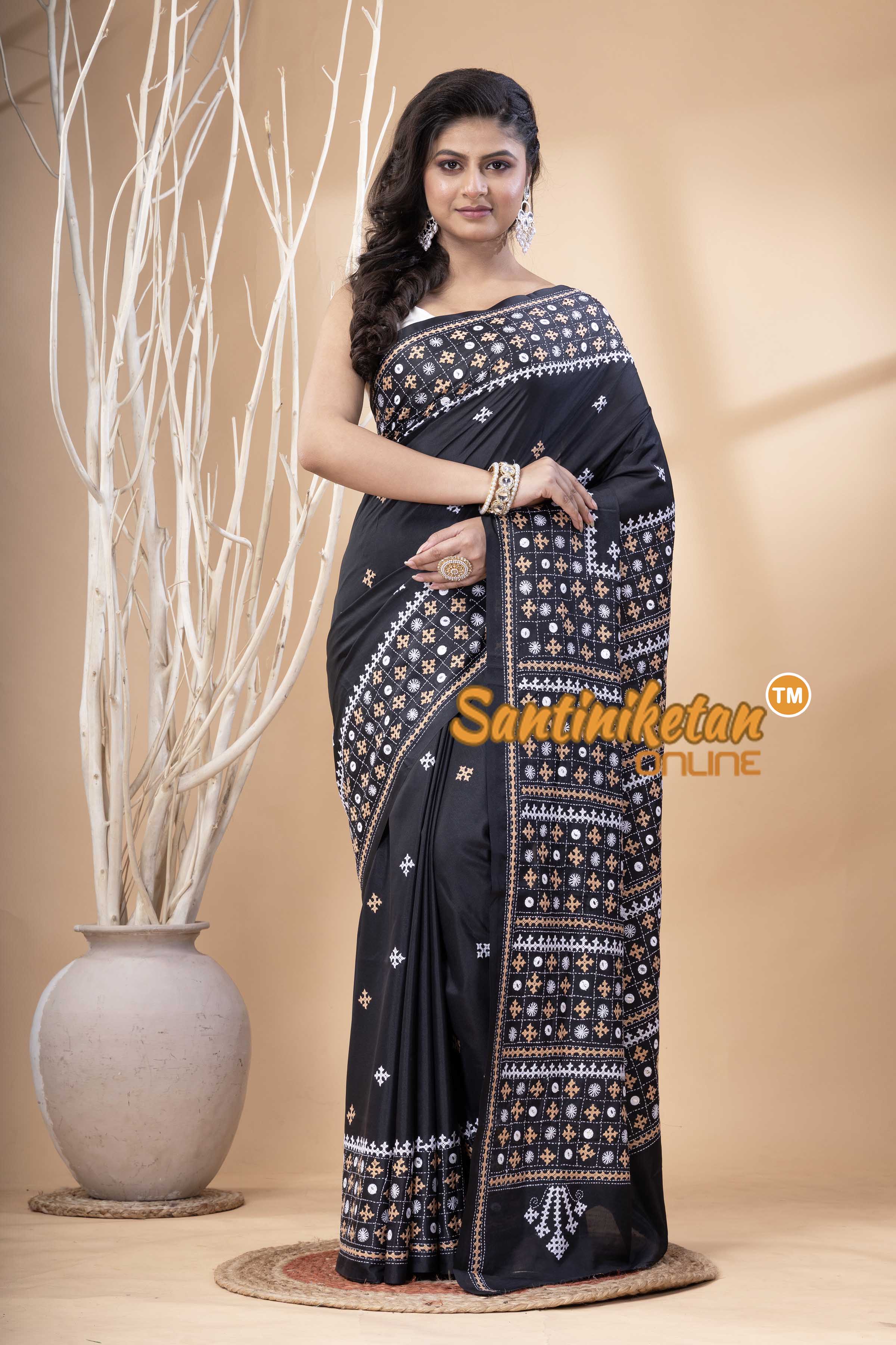 Bangalore Silk Gujrati Stitch Saree SN202523864