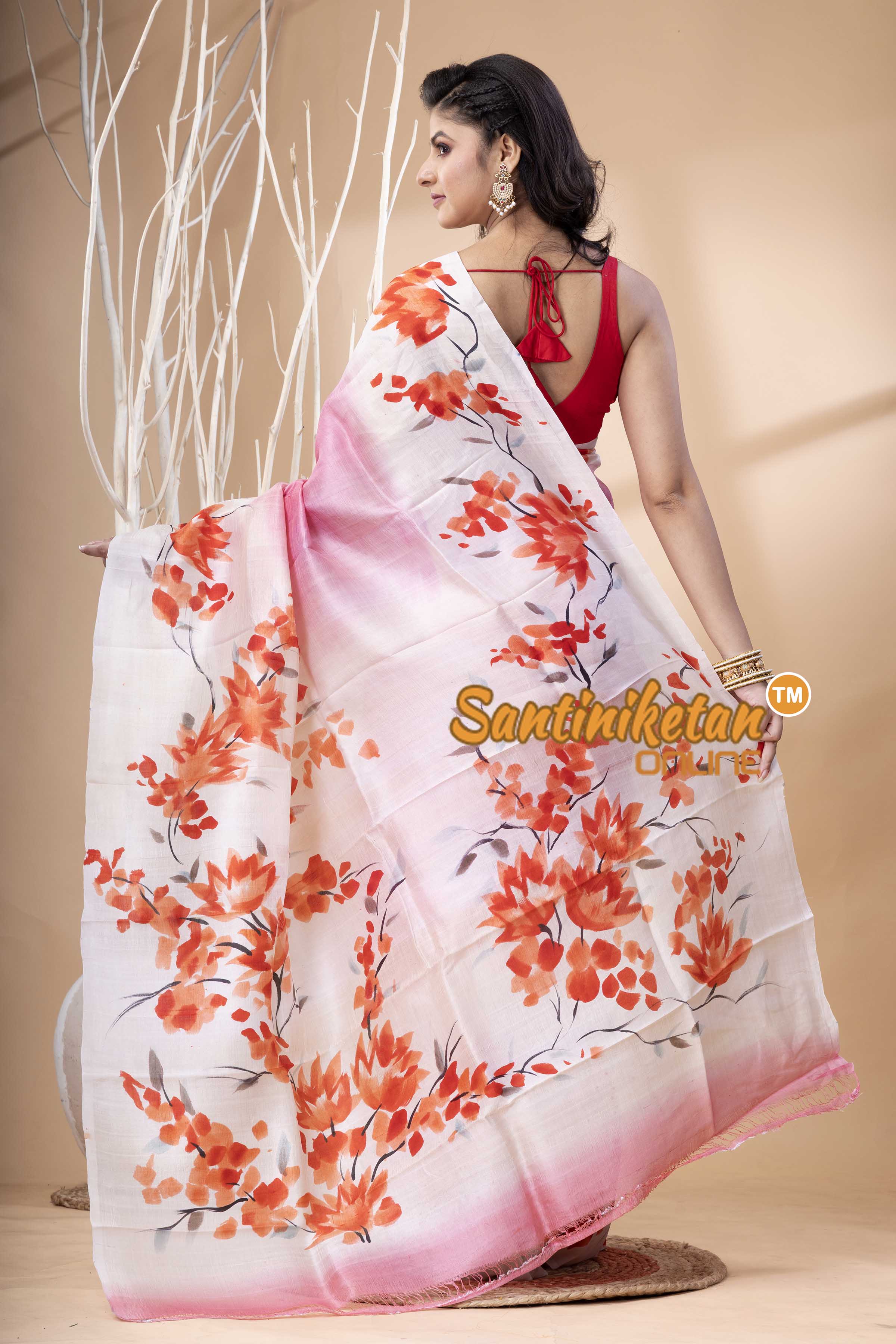 Hand Made Design On Murshidabad Silk SN202523920