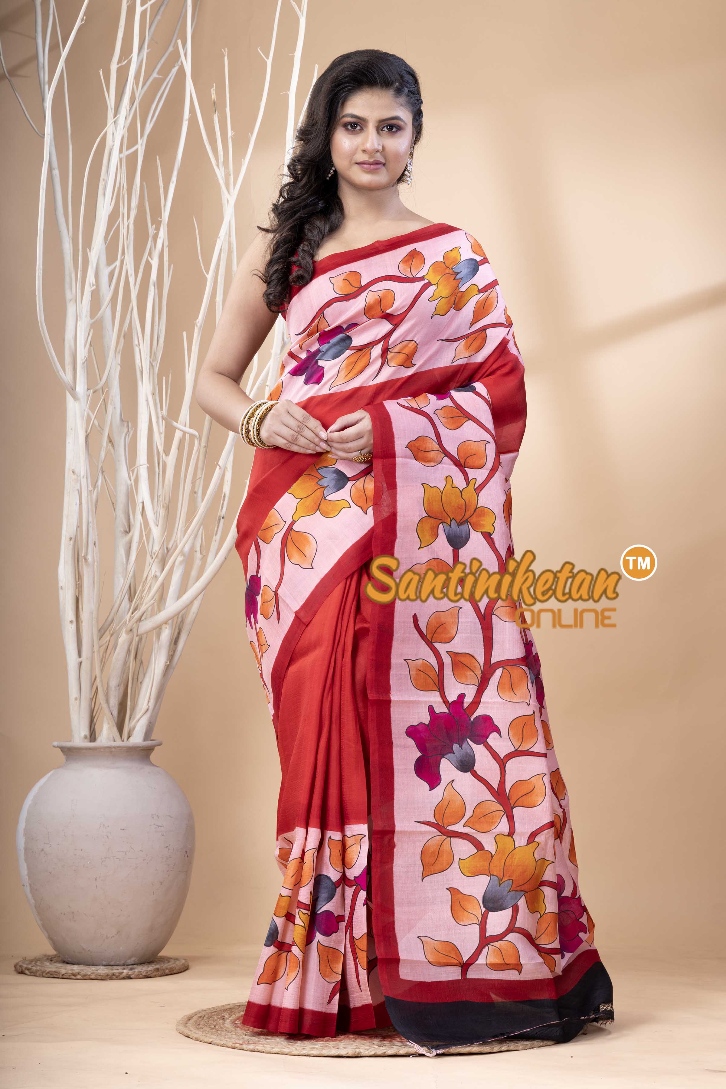 Hand Made Design On Murshidabad Silk SN202523987