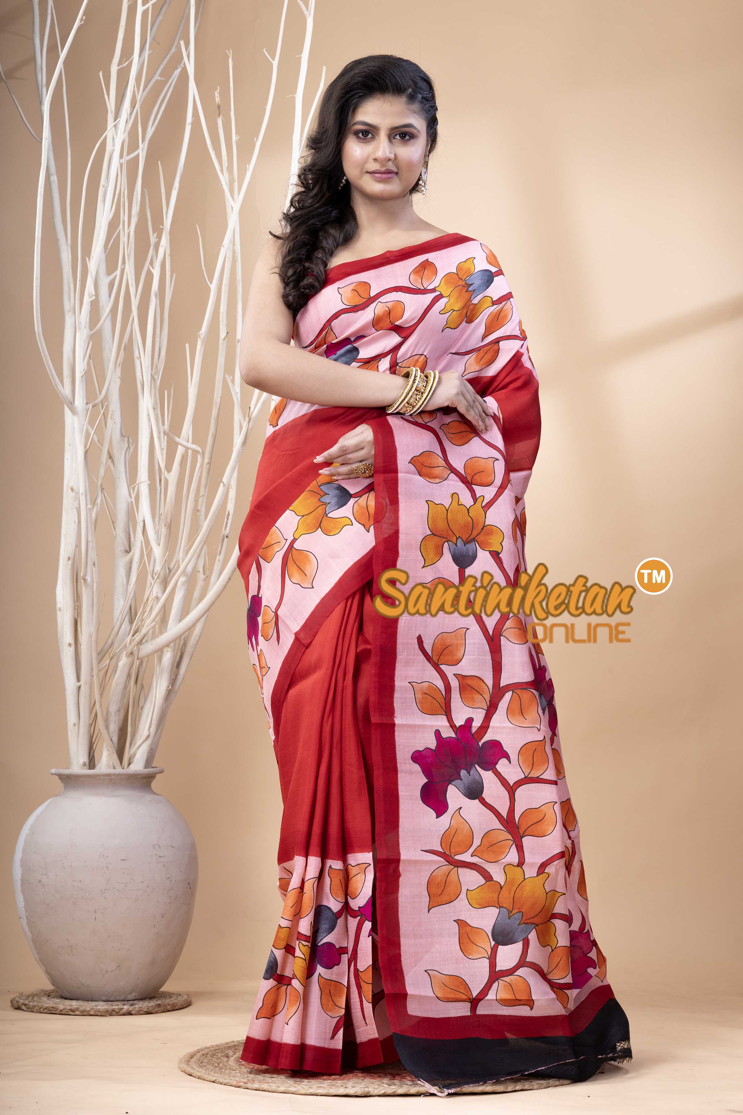 Hand Made Design On Murshidabad Silk SN202523987