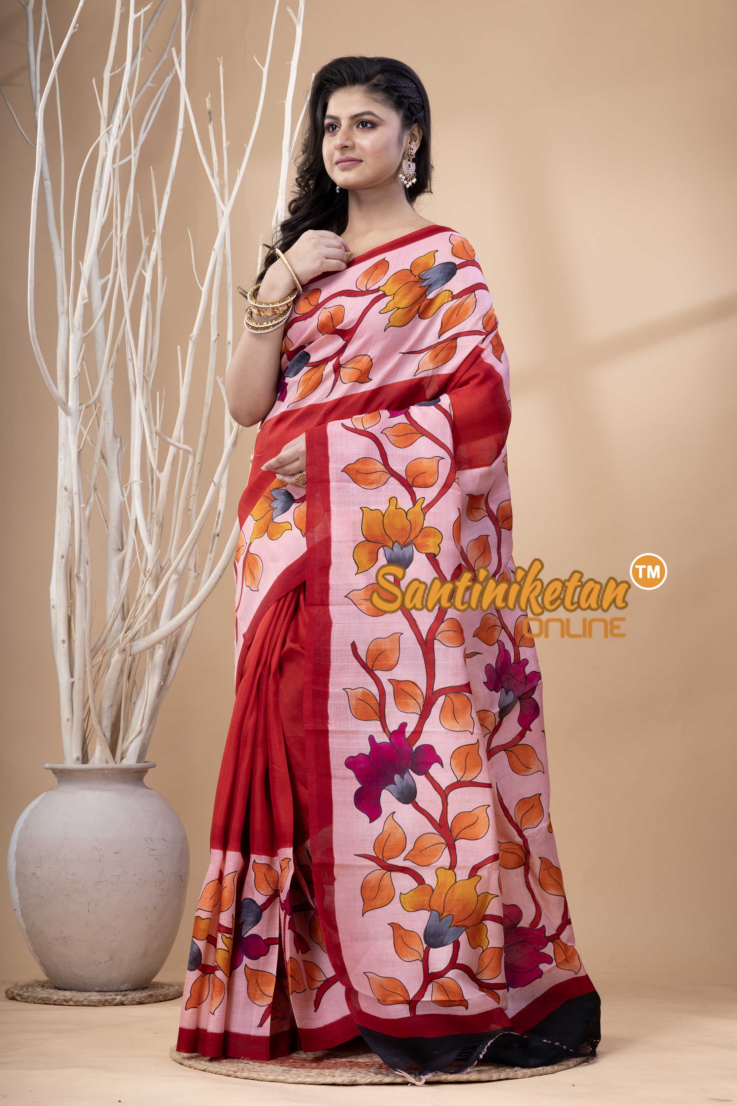 Hand Made Design On Murshidabad Silk SN202523987