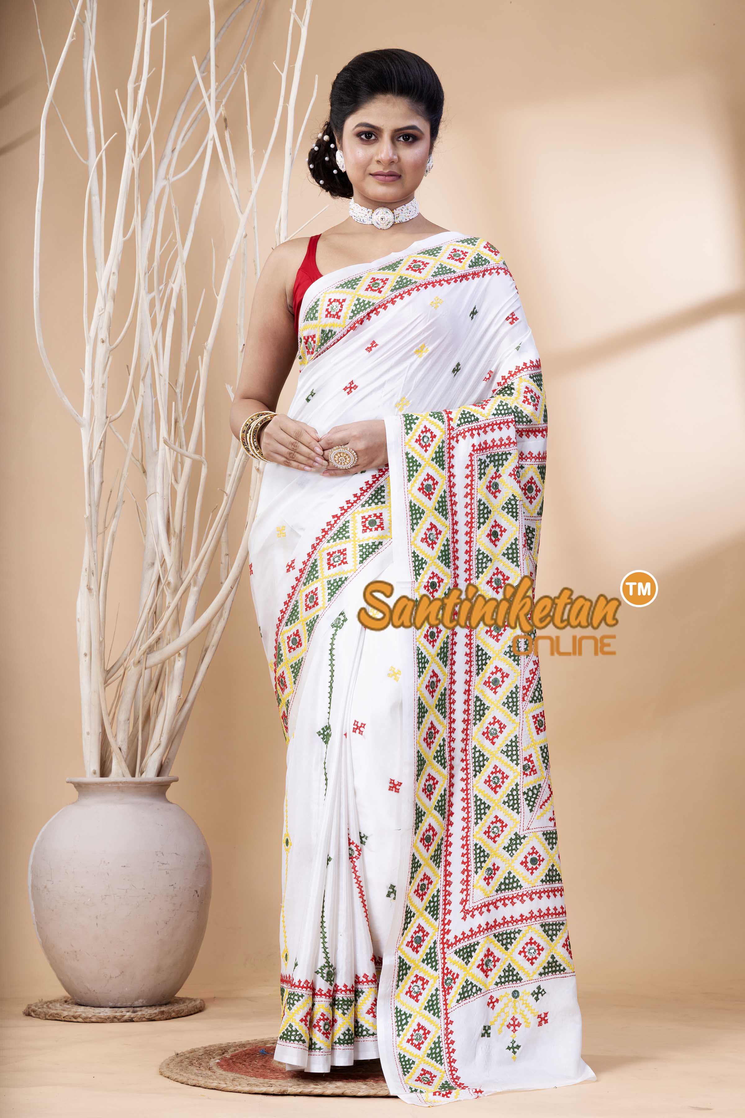 Bangalore Silk Gujrati Stitch Saree SN202524095