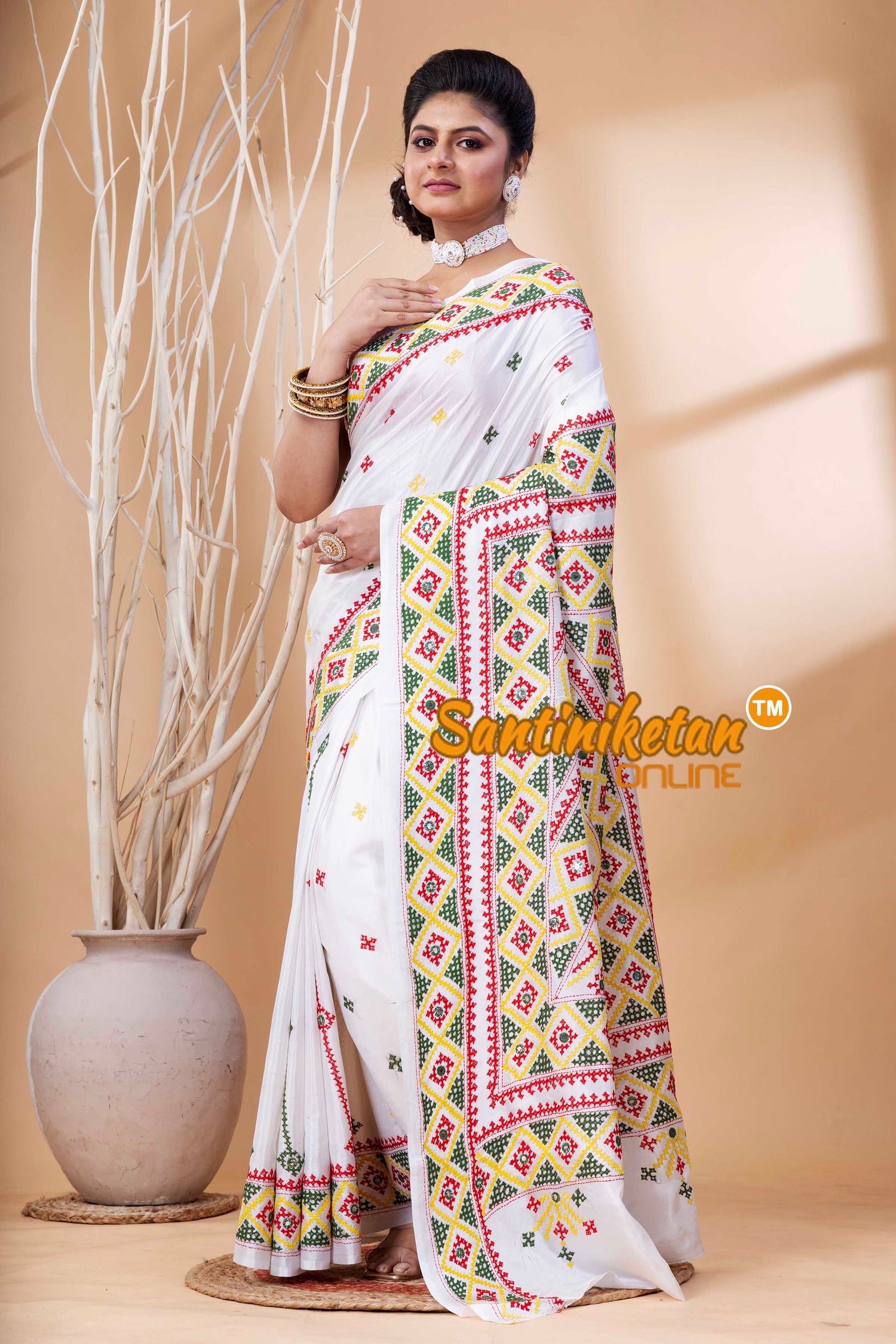 Bangalore Silk Gujrati Stitch Saree SN202524095